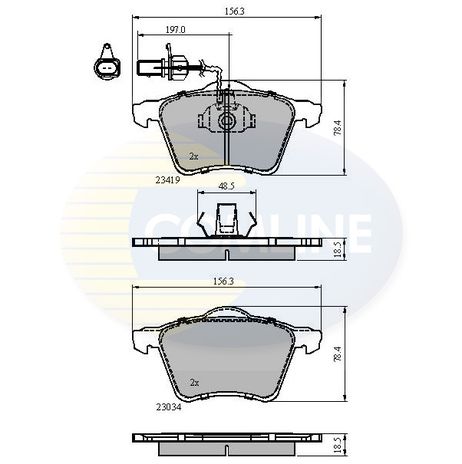 фото Comline CBP1885 Колодки тормозные дисковые | перед | Comline CBP1885 Колодки тормозные дисковые | перед |