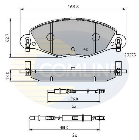 фото Comline CBP21121 Комплект тормозных колодок, дисковый тормоз | перед | Comline CBP21121 Комплект тормозных колодок, дисковый тормоз | перед |