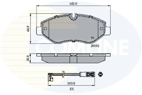 фото Comline CBP21555 Колодки тормозные дисковые | перед | Comline CBP21555 Колодки тормозные дисковые | перед |