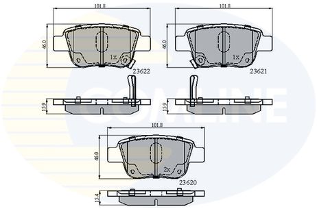 фото Comline CBP31141 Колодки тормозные дисковые | зад прав/лев | Comline CBP31141 Колодки тормозные дисковые | зад прав/лев |