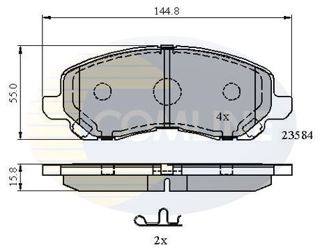 фото Comline CBP31256 Колодки тормозные дисковые | перед | Comline CBP31256 Колодки тормозные дисковые | перед |