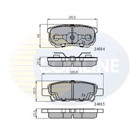 фото Comline CBP31290 Колодки тормозные дисковые | зад | Comline CBP31290 Колодки тормозные дисковые | зад |