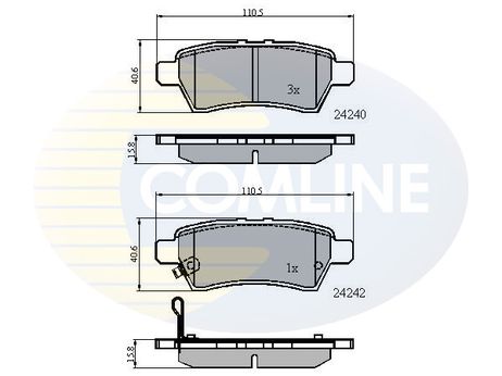 фото Comline CBP31518 Колодки тормозные дисковые | зад | Comline CBP31518 Колодки тормозные дисковые | зад |
