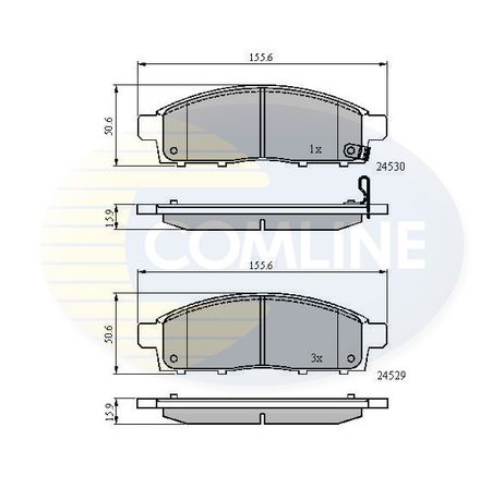 фото Comline CBP31584 Колодки тормозные дисковые | перед прав/лев | Comline CBP31584 Колодки тормозные дисковые | перед прав/лев |