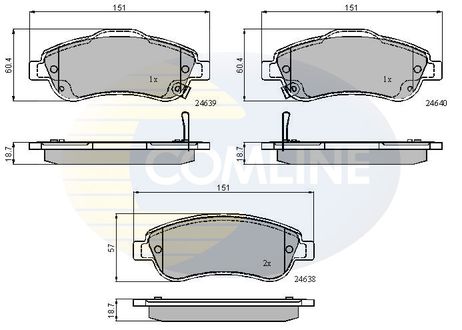 Comline CBP31705 Колодки тормозные дисковые | перед |