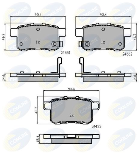 фото Comline CBP31711 Колодки тормозные дисковые | зад прав/лев | Comline CBP31711 Колодки тормозные дисковые | зад прав/лев |