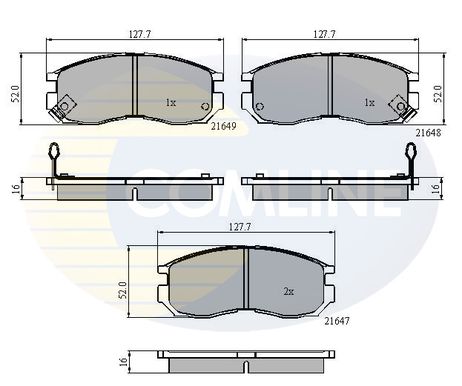 фото Comline CBP3363 Колодки тормозные дисковые | перед | Comline CBP3363 Колодки тормозные дисковые | перед |