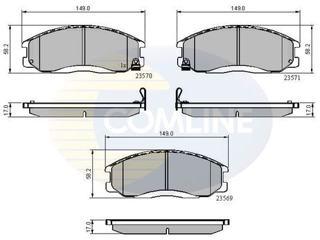 фото Comline CBP3938 Колодки тормозные дисковые | перед | Comline CBP3938 Колодки тормозные дисковые | перед |