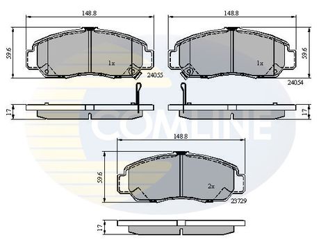 фото Comline CBP3949 Колодки тормозные дисковые | перед | Comline CBP3949 Колодки тормозные дисковые | перед |