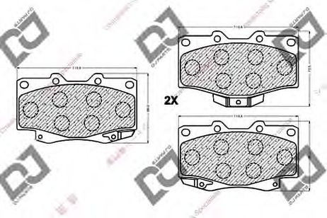 фото DJ PARTS BP1005 Колодки тормозные дисковые | перед | DJ PARTS BP1005 Колодки тормозные дисковые | перед |