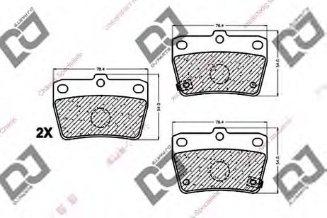 фото DJ PARTS BP1012 Колодки тормозные дисковые | зад | DJ PARTS BP1012 Колодки тормозные дисковые | зад |