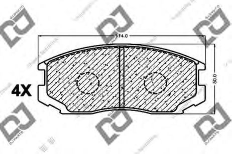 фото DJ PARTS BP1022 Комплект тормозных колодок, дисковый тормоз | перед | DJ PARTS BP1022 Комплект тормозных колодок, дисковый тормоз | перед |