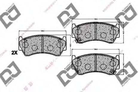 фото DJ PARTS BP1043 Колодки тормозные дисковые | перед | DJ PARTS BP1043 Колодки тормозные дисковые | перед |
