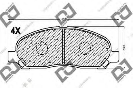 фото DJ PARTS BP1059 Комплект тормозных колодок, дисковый тормоз | перед | DJ PARTS BP1059 Комплект тормозных колодок, дисковый тормоз | перед |