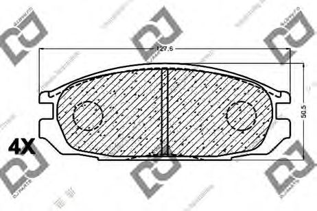 DJ PARTS BP1094 Комплект тормозных колодок, дисковый тормоз | зад |
