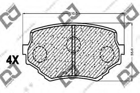 DJ PARTS BP1097 Колодки тормозные дисковые | перед |