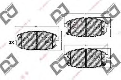 фото DJ PARTS BP1109 Колодки тормозные дисковые | перед | DJ PARTS BP1109 Колодки тормозные дисковые | перед |
