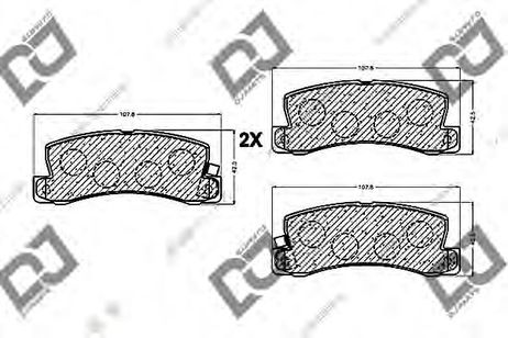 DJ PARTS BP1113 Колодки тормозные дисковые | зад |