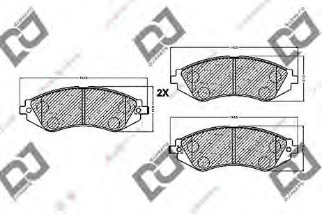 фото DJ PARTS BP1125 Колодки тормозные дисковые | перед | DJ PARTS BP1125 Колодки тормозные дисковые | перед |