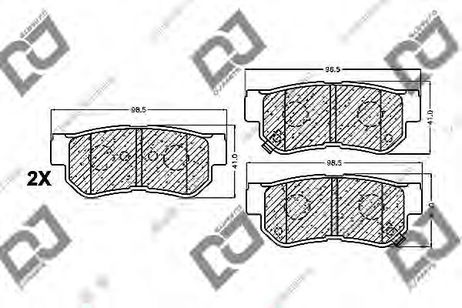 фото DJ PARTS BP1128 Колодки тормозные дисковые | зад | DJ PARTS BP1128 Колодки тормозные дисковые | зад |
