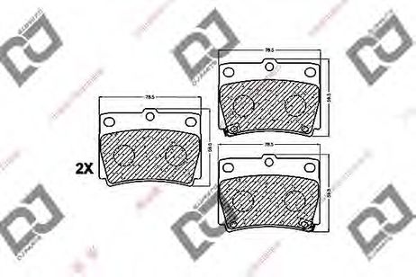 фото DJ PARTS BP1149 Колодки тормозные дисковые | зад | DJ PARTS BP1149 Колодки тормозные дисковые | зад |