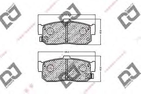 фото DJ PARTS BP1221 Колодки тормозные дисковые | зад | DJ PARTS BP1221 Колодки тормозные дисковые | зад |