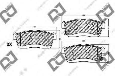 фото DJ PARTS BP1228 Комплект тормозных колодок, дисковый тормоз | перед | DJ PARTS BP1228 Комплект тормозных колодок, дисковый тормоз | перед |