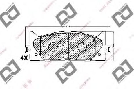 фото DJ PARTS BP1230 Колодки тормозные дисковые | перед | DJ PARTS BP1230 Колодки тормозные дисковые | перед |