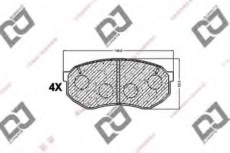 фото DJ PARTS BP1240 Комплект тормозных колодок, дисковый тормоз | перед | DJ PARTS BP1240 Комплект тормозных колодок, дисковый тормоз | перед |