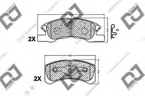 фото DJ PARTS BP1244 Комплект тормозных колодок, дисковый тормоз DJ PARTS BP1244 Комплект тормозных колодок, дисковый тормоз
