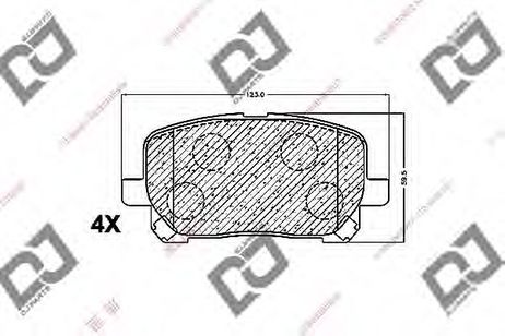 DJ PARTS BP1245 Колодки тормозные дисковые | перед |