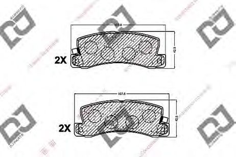 фото DJ PARTS BP1261 Колодки тормозные дисковые | зад | DJ PARTS BP1261 Колодки тормозные дисковые | зад |