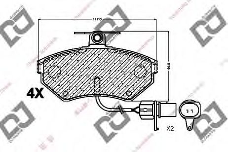фото DJ PARTS BP1285 Колодки тормозные дисковые | перед | DJ PARTS BP1285 Колодки тормозные дисковые | перед |