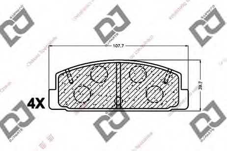 фото DJ PARTS BP1351 Колодки тормозные дисковые | зад | DJ PARTS BP1351 Колодки тормозные дисковые | зад |