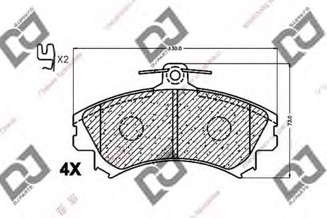 фото DJ PARTS BP1365 Колодки тормозные дисковые | перед | DJ PARTS BP1365 Колодки тормозные дисковые | перед |