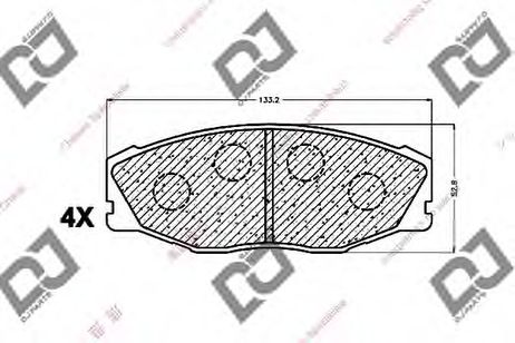 DJ PARTS BP1401 Колодки тормозные дисковые | перед |