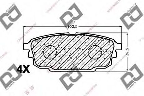 фото DJ PARTS BP1413 Комплект тормозных колодок, дисковый тормоз | зад | DJ PARTS BP1413 Комплект тормозных колодок, дисковый тормоз | зад |