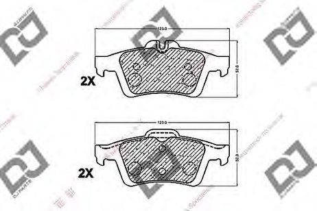 фото DJ PARTS BP1414 Комплект тормозных колодок, дисковый тормоз | зад | DJ PARTS BP1414 Комплект тормозных колодок, дисковый тормоз | зад |