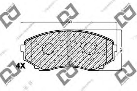 DJ PARTS BP1417 Колодки тормозные дисковые | зад |