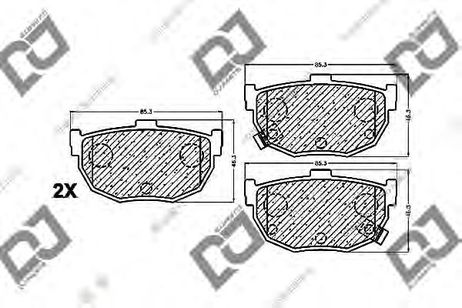 фото DJ PARTS BP1466 Комплект тормозных колодок, дисковый тормоз | зад | DJ PARTS BP1466 Комплект тормозных колодок, дисковый тормоз | зад |
