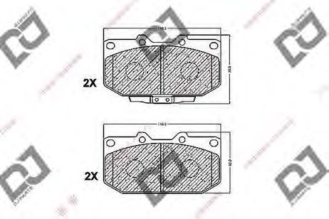 фото DJ PARTS BP1478 Комплект тормозных колодок, дисковый тормоз | перед | DJ PARTS BP1478 Комплект тормозных колодок, дисковый тормоз | перед |