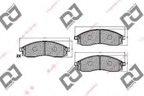 фото DJ PARTS BP1487 Комплект тормозных колодок, дисковый тормоз | перед | DJ PARTS BP1487 Комплект тормозных колодок, дисковый тормоз | перед |