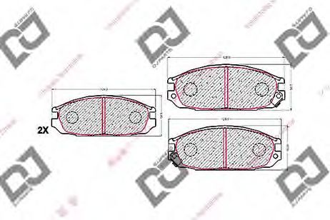 фото DJ PARTS BP1498 Комплект тормозных колодок, дисковый тормоз | зад | DJ PARTS BP1498 Комплект тормозных колодок, дисковый тормоз | зад |