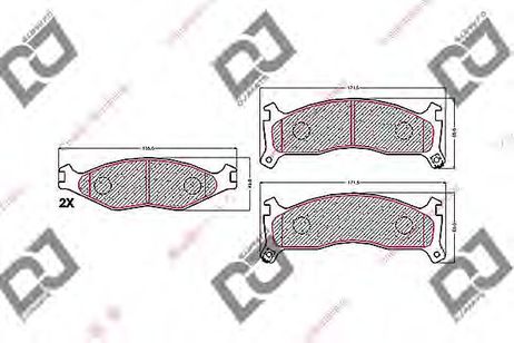 DJ PARTS BP1507 Комплект тормозных колодок, дисковый тормоз | перед |