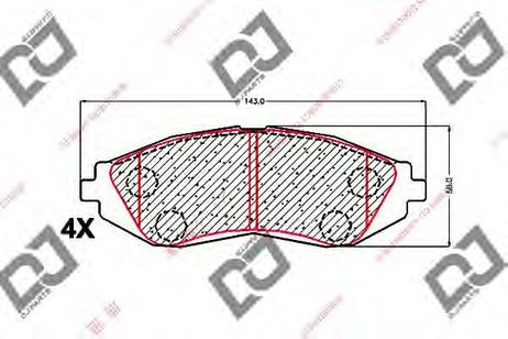 фото DJ PARTS BP1512 Колодки тормозные дисковые | перед | DJ PARTS BP1512 Колодки тормозные дисковые | перед |