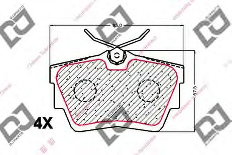 фото DJ PARTS BP1518 Колодки тормозные дисковые | зад | DJ PARTS BP1518 Колодки тормозные дисковые | зад |