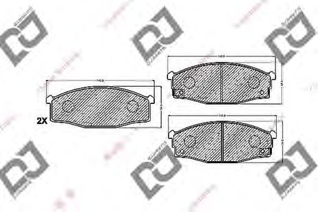 фото DJ PARTS BP1521 Комплект тормозных колодок, дисковый тормоз | перед | DJ PARTS BP1521 Комплект тормозных колодок, дисковый тормоз | перед |
