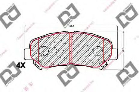 DJ PARTS BP1522 Колодки тормозные дисковые | перед |