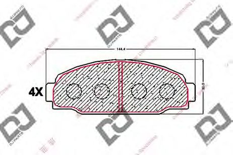 фото DJ PARTS BP1557 Комплект тормозных колодок, дисковый тормоз | перед | DJ PARTS BP1557 Комплект тормозных колодок, дисковый тормоз | перед |