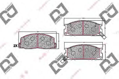 фото DJ PARTS BP1565 Комплект тормозных колодок, дисковый тормоз | перед | DJ PARTS BP1565 Комплект тормозных колодок, дисковый тормоз | перед |